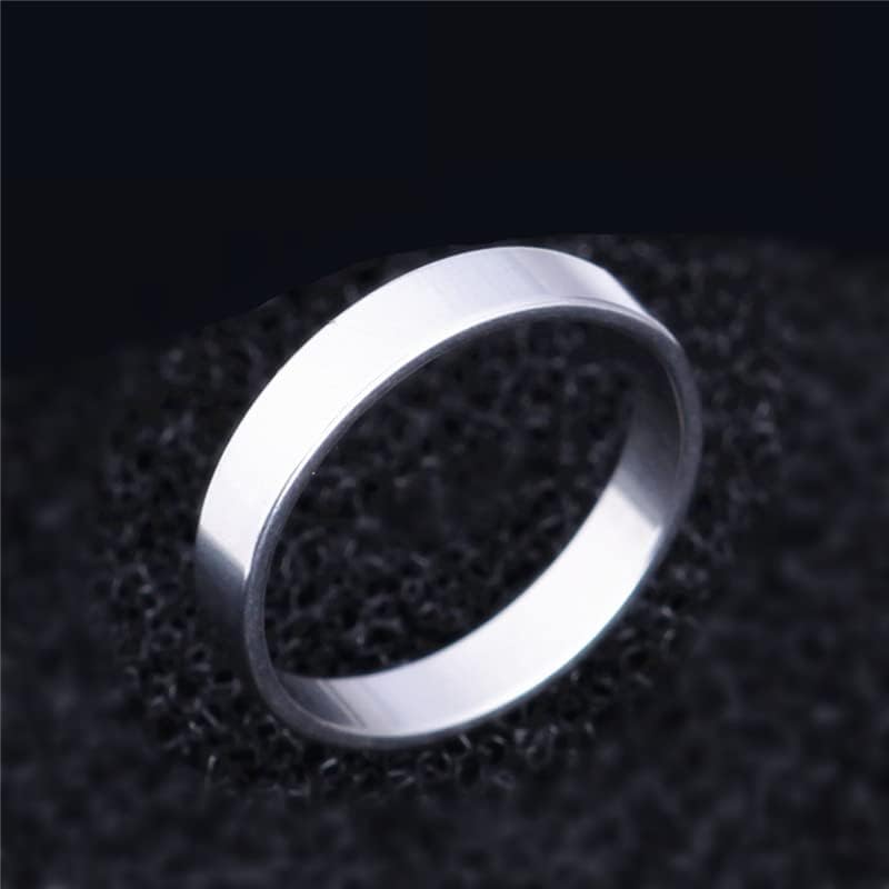 Koleso 316L 4mm Gyűrűk Apró Zenekar Gyűrű a Férfiak, mind a Nő, a Divat Ezüst Farok Gyűrű-80240