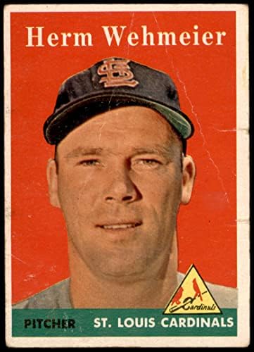 1958 Topps 248 Herm Wehmeier St. Louis Cardinals (Baseball Kártya) Dean Kártyák 2 - JÓ Bíborosok