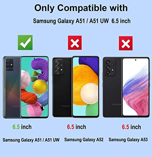 [2 Csomag+2 Csomag] Kompatibilis a Samsung Galaxy a51-es / a51-es UW 5G 6.5 inch-es kijelző Védő fólia, majd a Kamera Lencséjét Védő, a