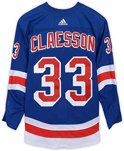 Fredrik Claesson New York Rangers Játék-33 Kék Set 2 Jersey a 2018-19 NHL-Szezon - Méret 58 - Játék Használt NHL-Mezek