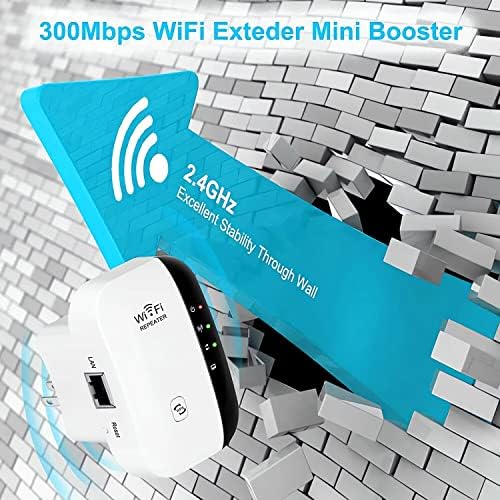 JORPETS WiFi Extender - 300Mbps Vezeték nélküli WiFi Repeater, 2,4 GHz-es WiFi Emlékeztető Átjátszó Gyors Beállítás Erősebb Vezeték nélküli