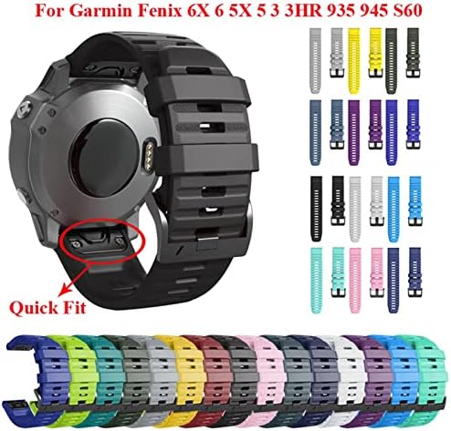 AXTI 26 22mm Quick Fit Watchband A Garmin Fenix 7 7X 6X 6Pro Watch Szilikon Easy Fit Csukló Heveder Zenekar A Fenix 5X 5 3 3HR 935 945