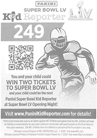 2020 Panini NFL Matrica 249 Patrick Mahomes II. Kansas City Chiefs Labdarúgó-Matrica Kártya (Mini, Vékony, Peelable Matrica)
