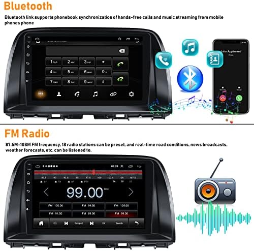 2G+32G Android 11 Autó Sztereó Mazda CX-5 2012-2015 a Vezeték nélküli Apple Carplay Android Auto,9 Érintőképernyő Autó Rádió, GPS,WiFi,Bluetooth,FM/RDS