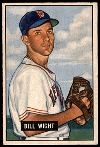 1951 Bowman 164 Bill Wight Boston Red Sox (Baseball Kártya) EX Red Sox