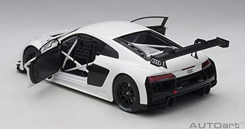 AUTOart Audi R8 FIA GT GT3 egyszínű Változat Fehér, Fekete Kerekek 1/18 Modell Autó 81602