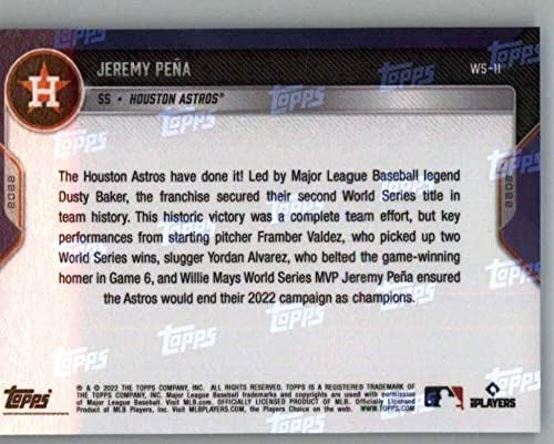 2022 Topps MOST World Series Bajnokok WS-11 Jeremy Pena RC Újonc Houston Astros MLB Baseball Trading Card