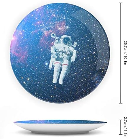 Űrhajós Teret Díszítő Tányér Kerek Kerámia Tányér porcelán Tányér Kijelző Állni Fél Esküvői Dekoráció