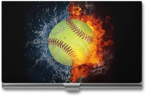Tűz Baseball Sport Vicces Üzleti ID Neve Kártya Esetben Birtokosai Védő Doboz Szervező Kagyló Férfiak Nők