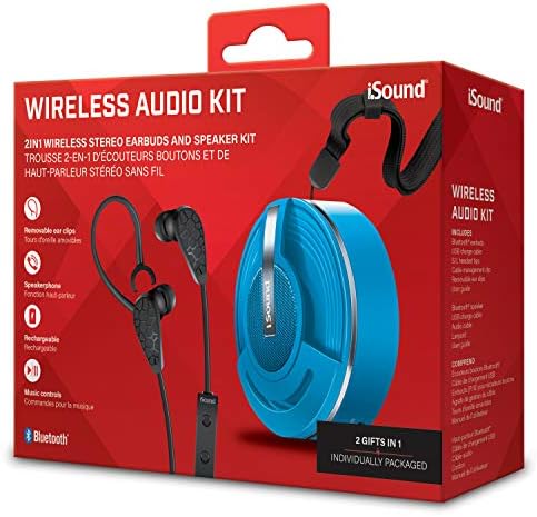 iSound Vezeték nélküli Audio-Készlet 2-in-1 Bluetooth Sztereó Fülhallgató, valamint Hangszóró Szett, Kék/Fekete (iSound-6921)