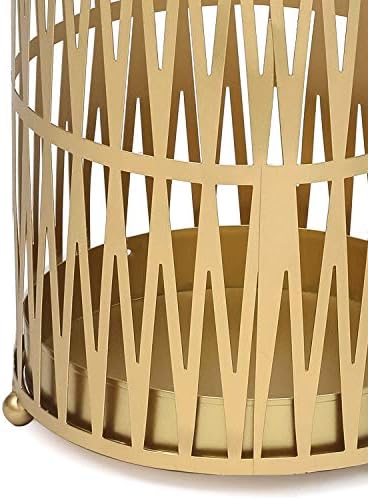 Edeco Kerek Fém esernyőtartó Esernyő tartó Otthoni Irodai Dekoráció Csepegtető Tálcát (Arany)