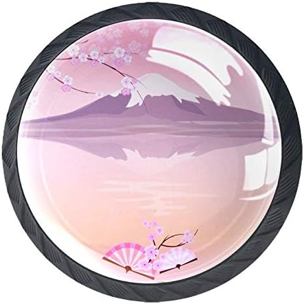 Idealiy Japán Fuji Sakura Virágok Ajtó Fiók Húzza Kezelni Bútor Dekoráció Konyha Szekrény, fésülködő Asztal