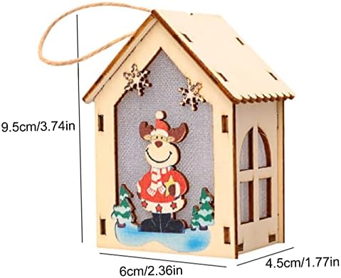 Karácsonyi Kis faház Fények Hó Ház karácsonyfa Díszek, a Gyermekek Ajándékok a Méh Dísz Tin Candy