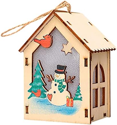 Karácsonyi Kis faház Fények Hó Ház karácsonyfa Díszek, a Gyermekek Ajándékok a Méh Dísz Tin Candy