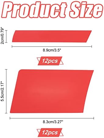 SUPERFINDINGS 12db Fényvisszaverő PVC Kerékagy-Matrica Autó Kerék Felni Matrica, Piros Négyszög Öntapadó Matrica Autó Gumiabroncs Dekoráció