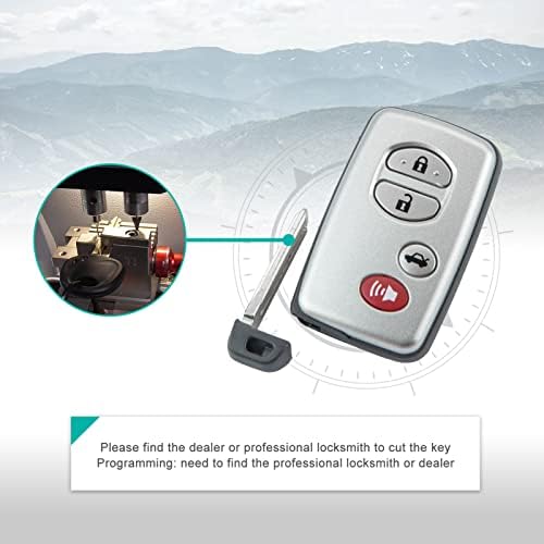 RongtuCin Smart Remote Start Autó Kulcs Kulcs nélküli Bejegyzés Fob Csere Toyota Camry Avalon HYQ14AAB 0140 (Egyszeri)