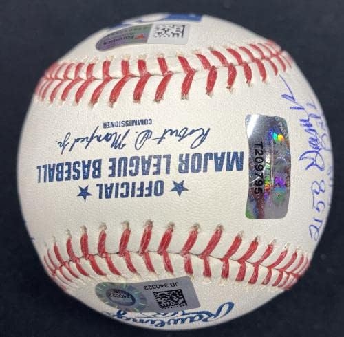 Johnny Padon HOF MVP ROY Aláírt Stat Baseball Fanatikusok MLB Holo - Dedikált Baseball