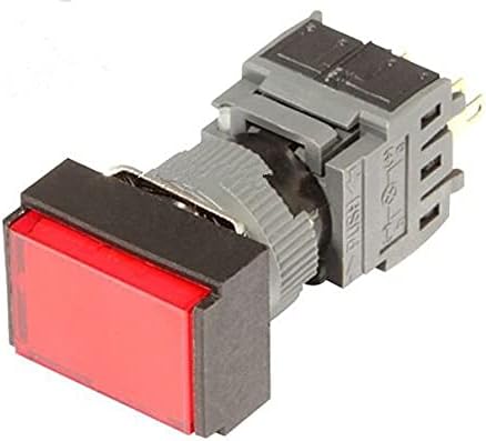 16 mm-es Kapcsoló önzáró Kerek jelző 5A 220VAC DPDT (2a+2b nem LED) F16 332 DIP piros színű, eredeti|Kapcsoló| - (Szín: sárga)