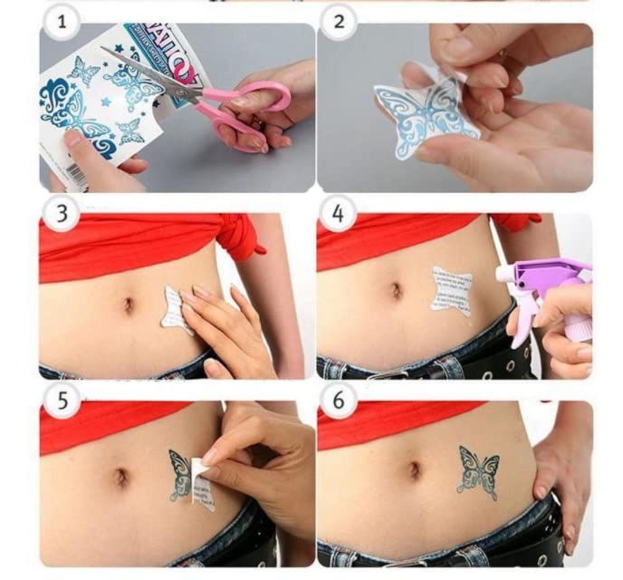 8 lap Aranyos Pillangó Vízálló Ideiglenes Tetoválás Matrica Tetoválás Szervezet Művészetek Flash Tetoválás Férfi Hüvely Tetoválás