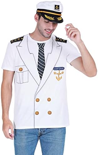 Vicces a Világ, a Férfiak Kapitány T-Shirt Grafikus Rövid Ujjú Yacht-Party Jelmez