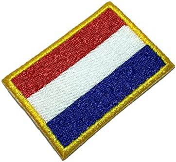 BPNLT011 Holland Zászló Hímzett Patch Egységes, Kimonó, Mellény, Kerékpár -, Vas-vagy Varrjuk