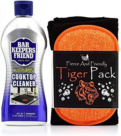 Foxtrott Bár Állattartók Barátom Főzőlap Tisztító, 13oz Többcélú Tisztítószer, főzőlap Tisztító Csomag tartalmazza Tigris Pack Fekete