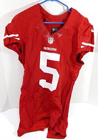 2013-ban a San Francisco 49ers 5 Játék Kiadott Piros Mez 42 DP35633 - Aláíratlan NFL Játék Használt Mezek