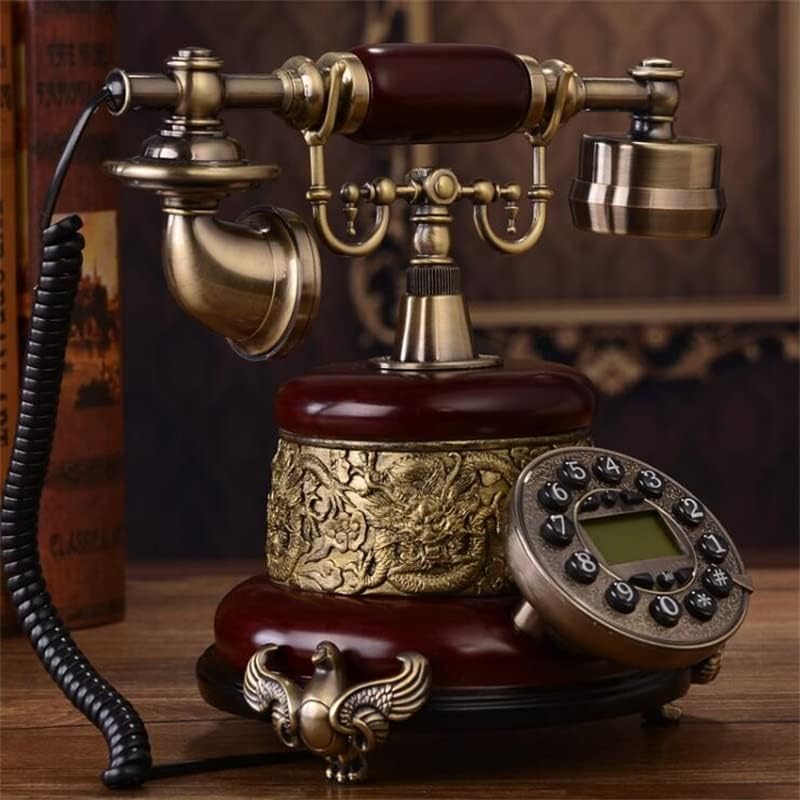 GaYouny Retro, Vezetékes Telefon, Vezetékes Vezetékes Otthoni Telefon Rögzített Digitális nyomógombos Telefonok Office Home (Szín : Piros)