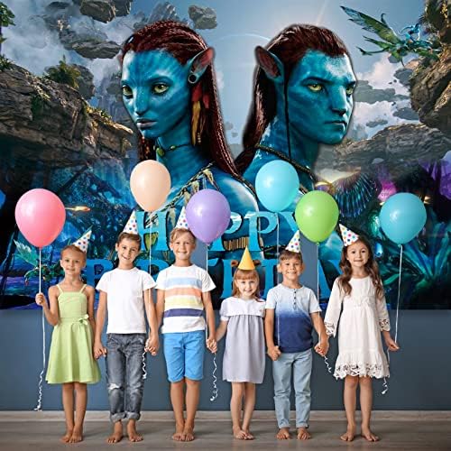 Avatar 2 Fél Dekorációk, Banner, 5x3ft Avatar 2 Boldog Szülinapot Hátteret Avatar 2 Fél Ellátás Avatar Banner a Fiúk Lányok Fotó Kellékek
