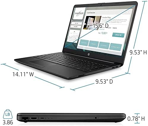 HP 15.6 FHD IPS Mikro-Edge Laptop, Intel Celeron N4020 akár 2,8 GHz, 4GB RAM, 128GB SSD, Bluetooth, USB-C, HDMI, médiakártya-Olvasó,