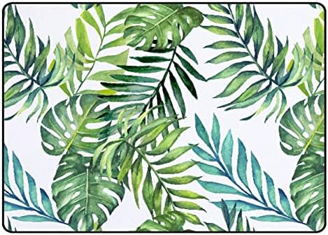 Tele Beltéri Szőnyeg Játszani Mat Akvarell Trópusi pálmalevelekből Nappali Hálószoba Oktatási Gyerekszoba Szőnyeg Terület Szőnyegek
