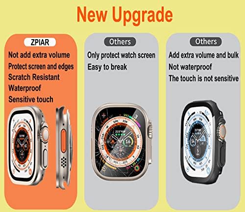 ZPIAR 2 Csomag Apple Nézni Ultra 49mm Edzett Üveg kijelző Védő fólia a Titán Ötvözet Esetben Teljes Lefedettség Buborék Szabad Anti-Karcolás