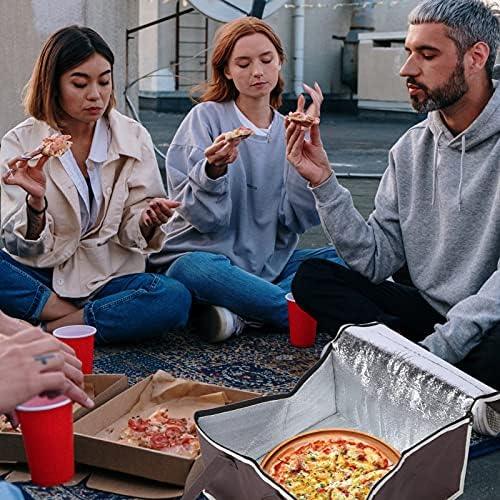 HANABASS 2 db Pizza Nehéz Vendéglátás Ing Hordozható Ellenálló Tovább Tote Melegebb Zöldséges Étel Újrafelhasználható Hűtési, Szállítási Élelmiszer