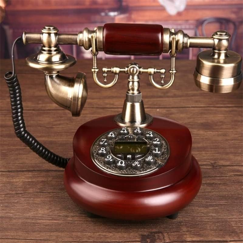 GaYouny Vezetékes Telefon Rögzített Digitális Retro Telefon Gombot, Tárcsázza a Dekoratív Forgó Tárcsa Telefonok Vezetékes Otthoni (Szín :