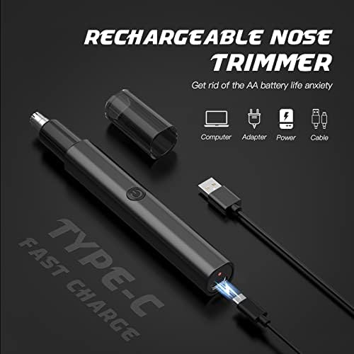 OUFUNI Orr, Haj Trimmer, 8000 RPM USB Újratölthető Fül-Orr-Trimmer, az Ember, mind a Nők, Fém Orr Clippers Szemöldök Arcszőrzet