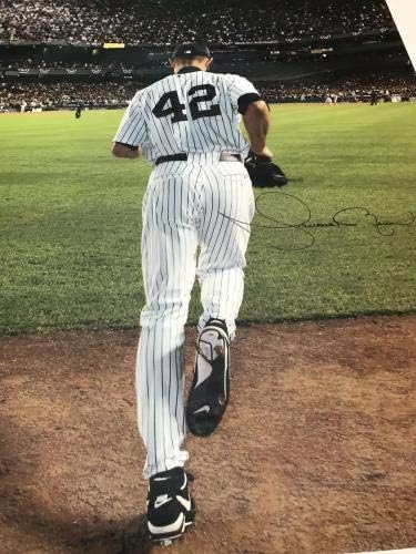 Mariano Rivera Aláírt Fotó Vászon Giclee NY Yankees HOF 19 Autogramot PSA/DNS-10 - Dedikált MLB Művészet