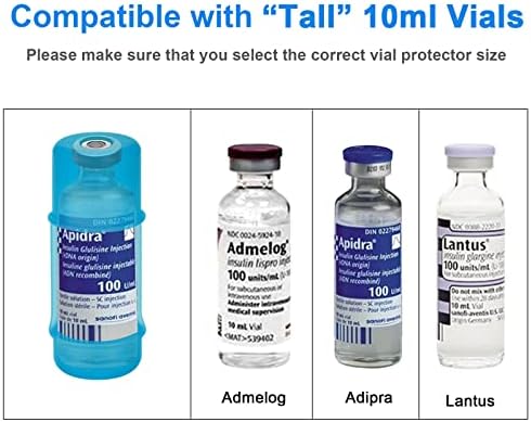 iGuerburn 2-Pack Magas Inzulin Injekciós üveg Védő Lantus az Apidra-t Admelog Inzulint, Cukorbetegség, Inzulin Szilikon Hüvely Üveg Birtokos