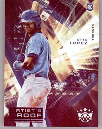 2022 Panini Gyémánt Királyok Művész Bizonyíték Kék 86 Otto Lopez Újonc én RC Újonc Toronto Blue Jays Baseball Trading Card
