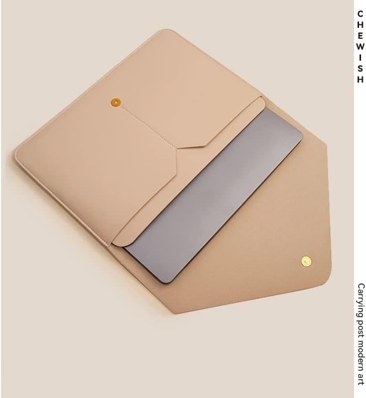 Dió Notebook Sleeve Fehér Színű Laptop Táska 13 15 16 Számítógép Esetében PU Bőr (Szín : B, Méret : Új 13.3 MacBook Air)