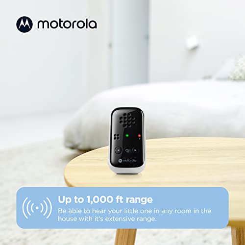 Motorola PIP10 Audió Baba Monitor - 1000ft Tartomány, Biztonságos & Privát Kapcsolat, Nagy Érzékenységű Mikrofon, Hangerő szabályozó,