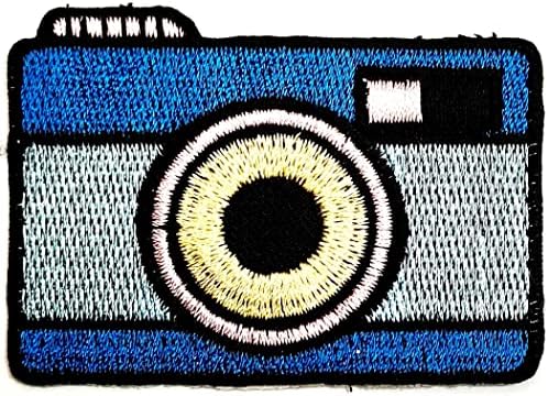 Kleenplus Fotózás, Fényképezőgép Hímzett Vasalót Varrni a Patch Fashion Arts Fényképezőgép Kék Rajzfilm Matrica Foltok a Jelmez Öltözteti