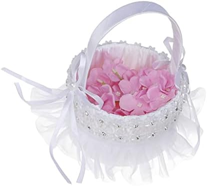 JKUYWX Európai, mind az Amerikai Kreatív Esküvői Virág Kosarak, Fehér Csipke Menyasszonyi Virág Lány, Virág, Kosarak, Esküvői Kellékek,