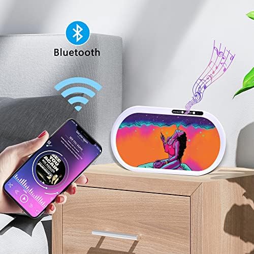 TIRIRS Bluetooth Hangszóró LED Világít világít Tálca - 7 Színek Party Mód Újratölthető, Fények, Tánc, Zene, Divatos Minta-be,