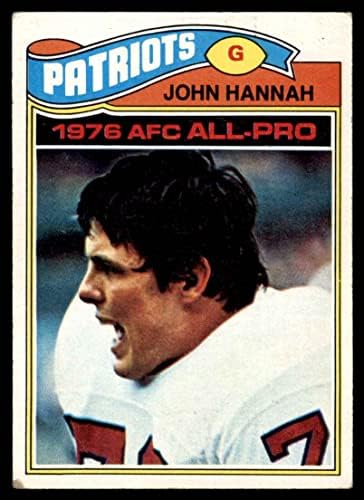 1977 Topps 460 John Hannah New England Patriots (Foci Kártya) JÓ Hazafiak Alabama