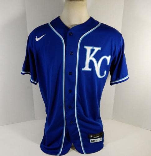 2020 Kansas City Royals Kelvin Gutierrez 16 Játék Kiadott Kék Mez DG Javítás 97 - Játék Használt MLB Mezek