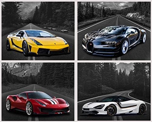 Autó Poszter Lamborghini Mclaren a Ferrari, Bugatti Sport Plakátok Autó Wall Art Szuperautó Dekoráció a Fiúk Szoba Hálószoba garnitúra