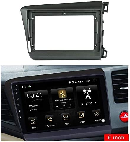 9 inch autórádió Fascia Keret Honda Civic 2012-2015 DVD-GPS Navi Játékos Panel Dash Kit Telepítés Sztereó Keret Trim Előlap