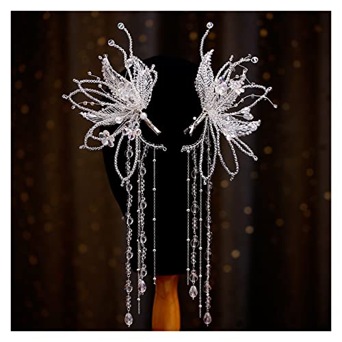 n/a Kristály Gyöngyös csat Tassel Menyasszonyi Fejét Hairclips Esküvő Házasság Stílus Fő Esküvő Haj Tartozékok