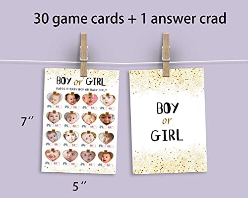 Fiú vagy Lány Baba Zuhany Játék-31 kártyák(beleértve a választ),a Nemek közötti Mutatják Fél,Az Anya, Apa, Gyerekek, Nők, Férfiak,
