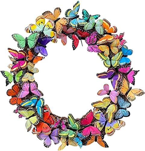 Télen a Bejárati Ajtón Kívül Nincs Karácsony Gyönyörű Pillangók a Tavaszi Ajtó Dekoráció Kert Díszítő Pillangók Koszorú Lábad